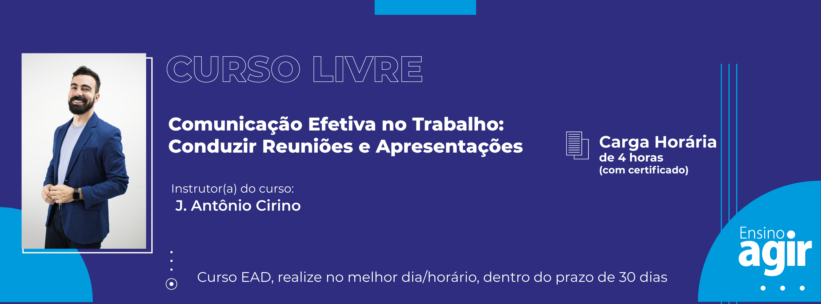 Banner - Comunicação Efetiva no Trabalho: Conduzir Reuniões e Apresentações